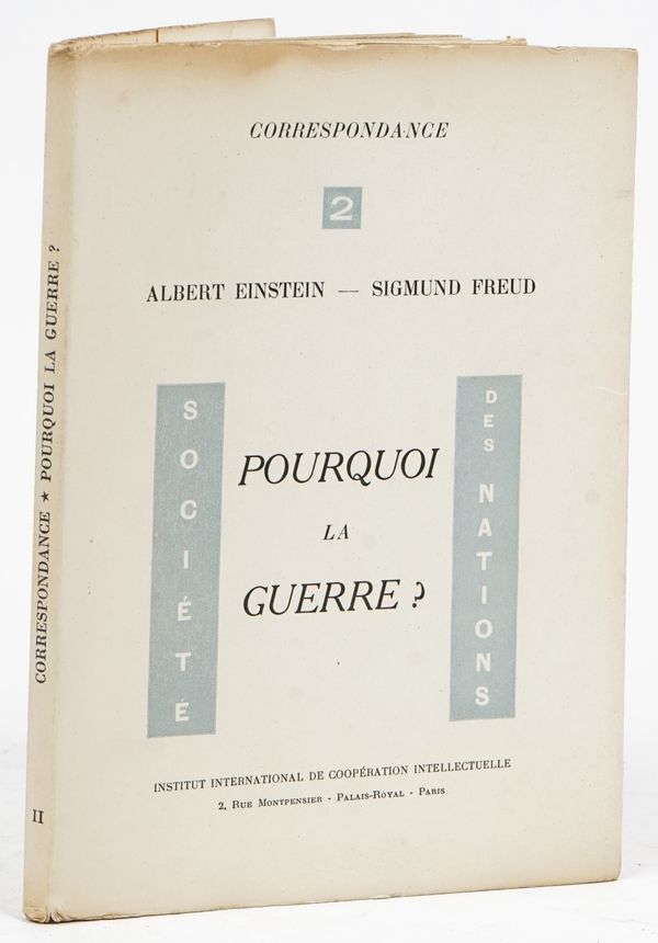 EINSTEIN, Albert (1879-1955) & Sigmund FREUD (1856-1939).  Pourquoi la Guerre? [Paris:] Institut International de Coopération Intellectuelle Société d