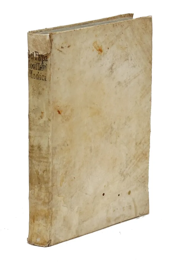 PAPA, Giuseppe del (1648-1735).  Consulti medici. Venice: Per Sebastiano Coleti, 1734. 2 volumes bound in one, 4to (238 x 170mm). Woodcut vignettes on