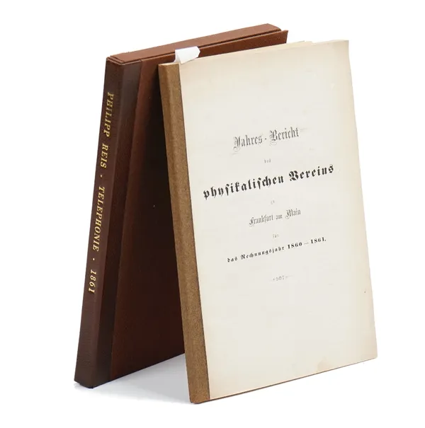 REIS, Johann Philipp (1834-74).  Heber Telephonie durch den galvanischen Strom. [In: Jahres-Bricht des physikalischen Bereins zu Frankfurt am Main für
