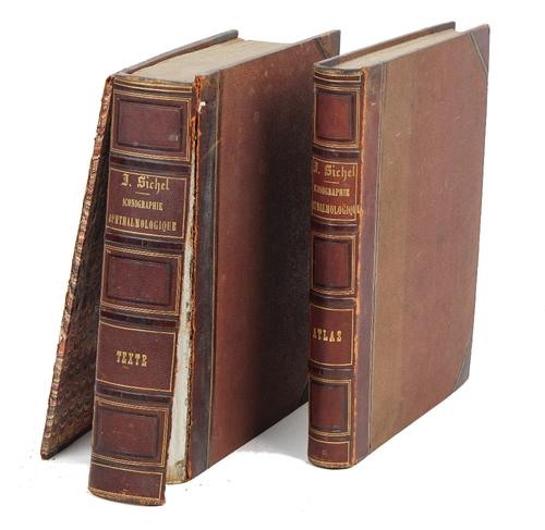 SICHEL, Jules (1802-68).  Iconographie Ophthalmologique ou Description, avec Figures Coloriés, des Maladies de l' Organe de la Vue. Paris: J.-B. Baill