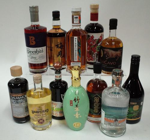 Box 57 - Mixed Spirits Brookie's Byron Slow Gin Meijian Smoky Liqueur Method and Madness Irish Whiskey Kakuzo Cherry Bitter Decavo Single Malt Whisky