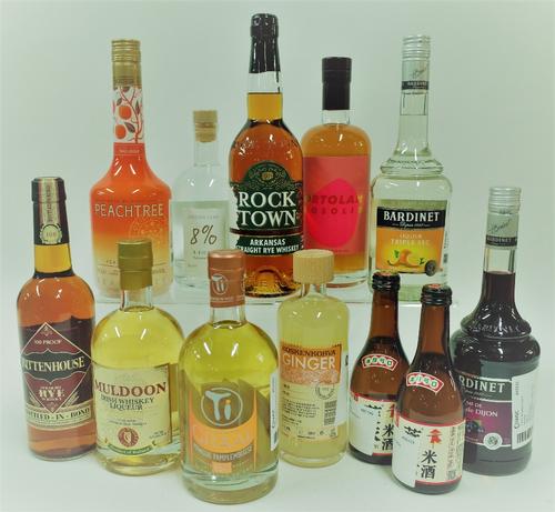 Box 60 - Mixed SpiritsRittenhouse Straight Rye WhiskyMuldoon Irish Whiskey LiqueurGraal Tropical Fruit LiqueurKoskenkorva Ginger LiqueurThe Original P