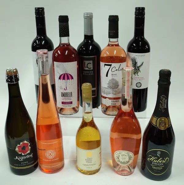 Box 79 - Wine (10 Bottles)  Luna Blanc de Blancs Extra Brut 2015   Johann Hubert Extra Dry 2016   Barta Tokaj 2013 (50cl)  7 Coline Rosé 2019   Umbrel