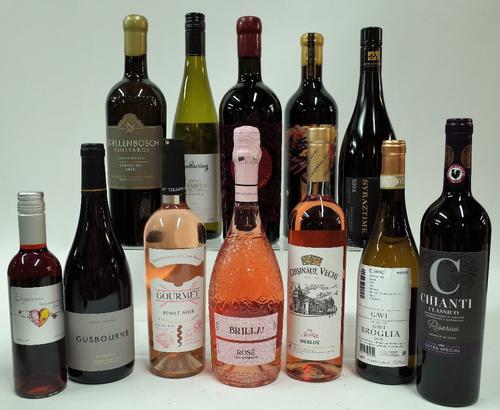Box 90 - WineBrilla! Sparkling RoséGourmet Pinot Noir RoséChisinaul Vechi Merlot RoséBroglia Gavi 2019Quady Elysium 2017 (37.5cl)Asda Extra Special Ch