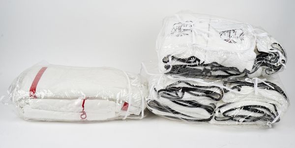 A collection of monogrammed towels (qty).