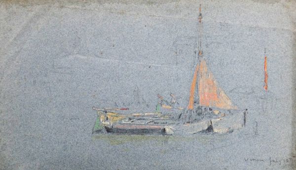 Attributed to Albert Goodwin (1845-1932), A group of assorted pencil and colour chalk sketches, some bear signatures and inscriptions, all unframed, v