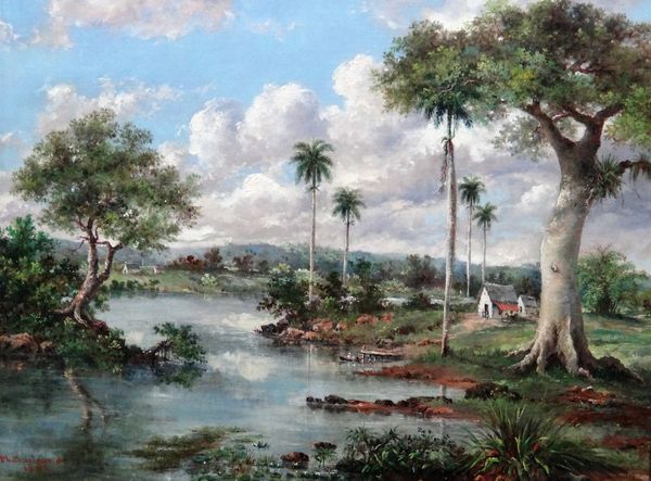 Attributed to Philippe Chartrand (1825-1889), A Cuban landscape, oil on canvas, bears a signature and date 1881, 31.5cm x 41cm.