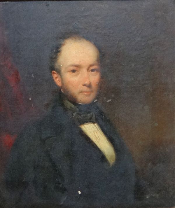 English School (19th century), Portrait of Samuel Commeline, d.1866, oil on canvas, 34cm x 29cm.