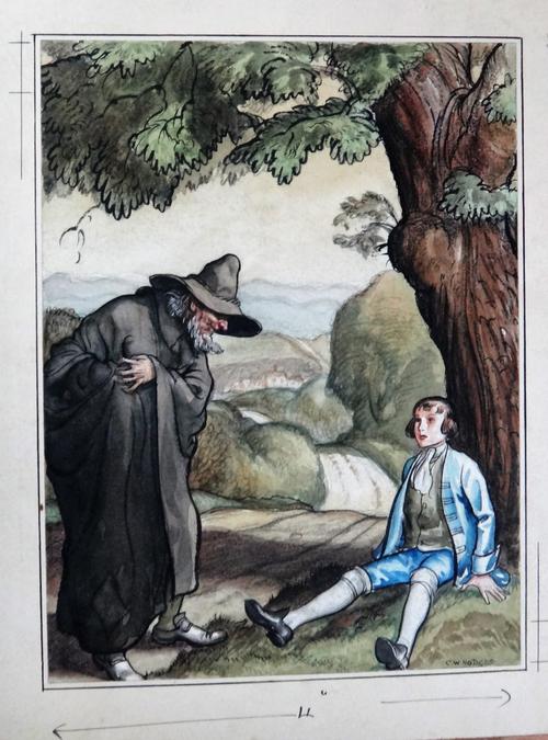 A collection of 19th century pictures and prints, including two watercolour landscapes, two marine watercolours, an oil portrait of a child over a pri