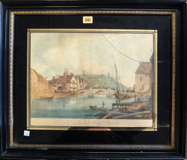 A quantity of assorted pictures and prints, including; a hand coloured engraving of Stoke Bridge, Ipswich (from the collection of the late Sir John Mi