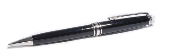 A Mont Blanc black plastic Meisterstuck Mont Blanc Diamond Classique ball point pen, with the original certificate, stating date of purchase 11/06/10,