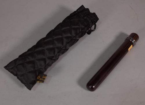 A 20th century 'lotus' hardwood and white mounted cigar case. CAB