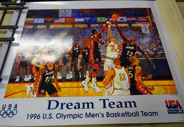 Sporting Posters, comprising; The Dream Team 1996 USA Basketball, 1996 Centennial Olympic Games Atlanta, 1996 Opening Ceremony USA, Atlanta Olympics 1