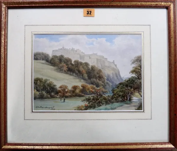 William Prendergast (19th century), Edinburgh Castle, watercolour, signed and dated 1899, 20.5cm x 30cm.
