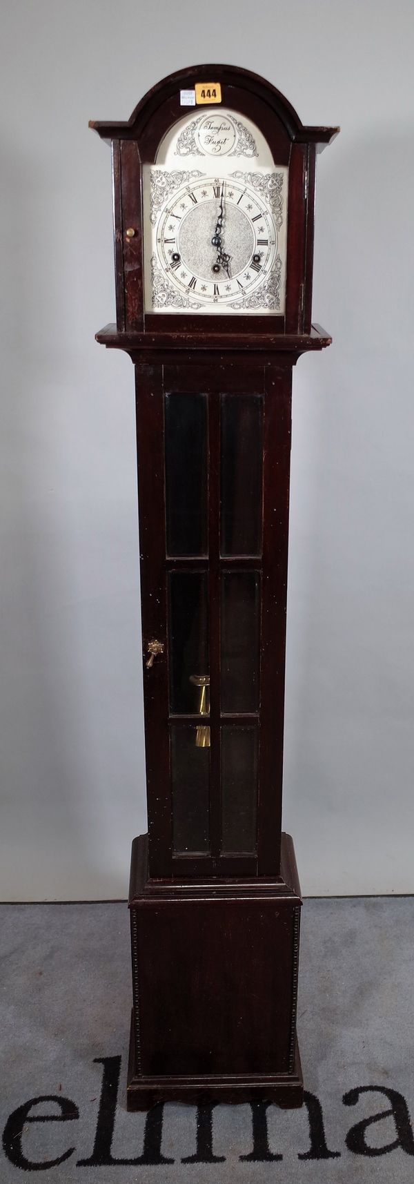 A 20th century dome top triple train grandmother clock, 166cm high.