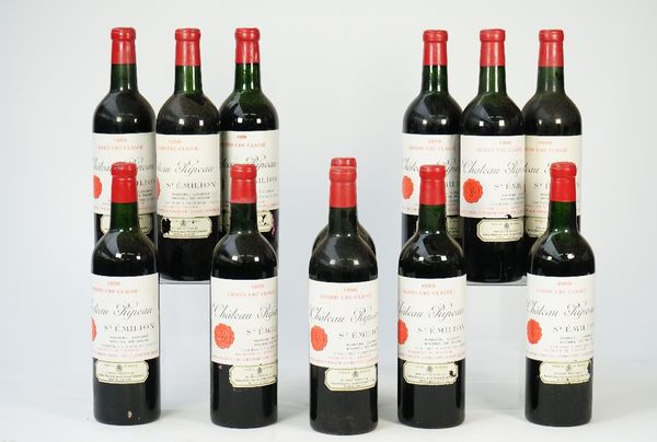 Twelve bottles of 1959 Chateau Ripeau Saint-Emilion, Grand Cru Classe, in original box., (12).