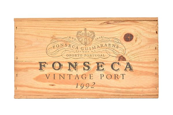 Twelve bottles of 1992 Fonseca vintage port, chateau wooden case, (12).