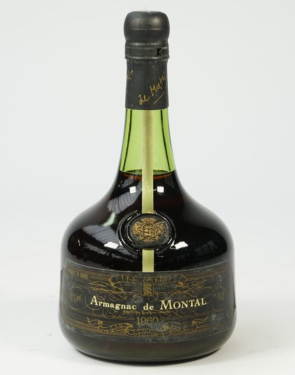 One bottle of 1960 Armagnac de Montal.