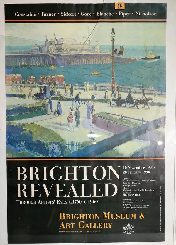 A 20th century poster 'Brighton Revealed', 60cm wide x 81cm high.  E5