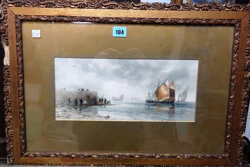 After Thomas Bush Hardy, Coastal scenes, a pair, chromolithographs, each 14.5cm x 33cm,(2).   C1