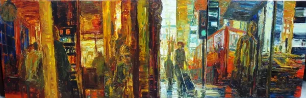 Paul Butler (b.1947), 'Day': Triptych, oil on board, each 92cm x 92cm.(3) ARR  C1