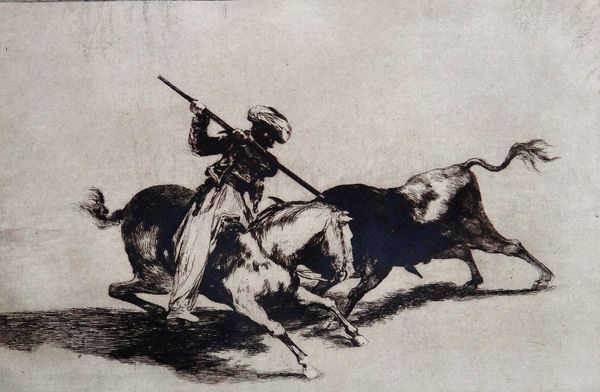 Francisco José de Goya, Two plates from La Tauromaquia: Chevalier & Matador, two etchings, unframed, each 20.5cm x 31cm.(2)