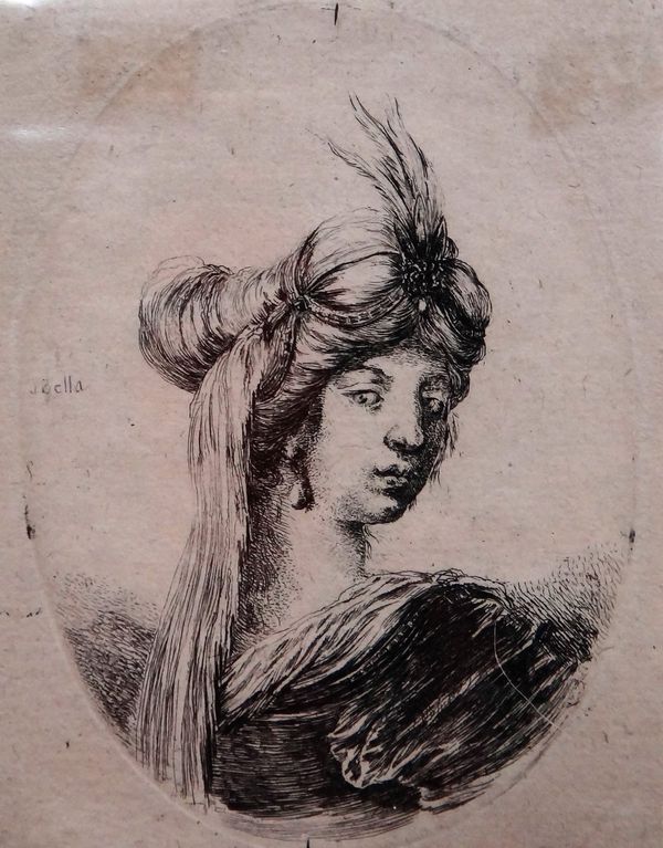 Stefano della Bella (1610-1664), Plusiers Tetes Coiffes a la Persienne(de Vesme 181-192, the set of twelve etchings, unframed, each 10.5cm x 7cm.