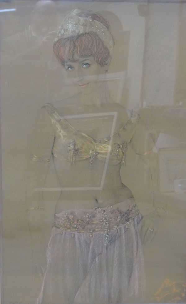 Nicholas Egon (1921-2017), Miss Elizabeth Feely, coloured chalks, signed and dated '64, 118cm x 73cm. ARR  A/S