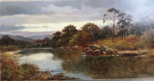 Sidney Yates Johnson (fl.1890-1926), River landscapes, a pair, oil on canvas, both signed, one dated 1924, each 30.5cm x 61cm; together with a further