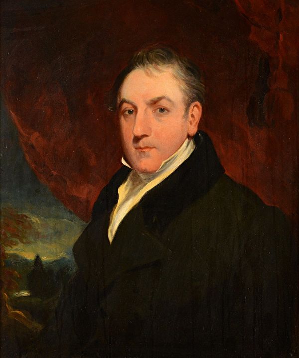 Circle of Sir Thomas Lawrence, Portrait of Sir Felix Booth (1775-1850), oil on canvas, 75cm x 62cm. Illustrated.