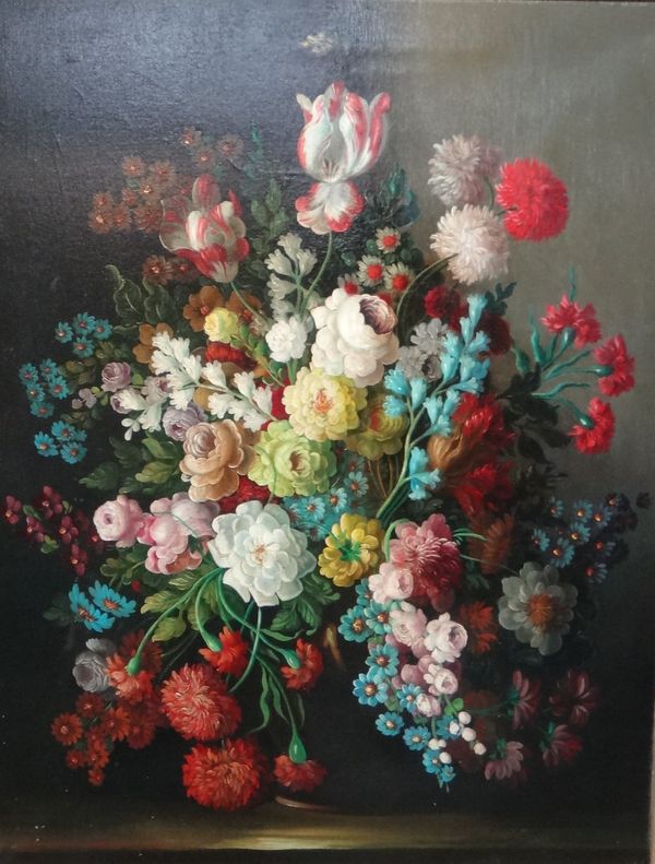 Manner of Jan Davidsz de Heem, Flowerpiece, oil on canvas, 88cm x 67cm.