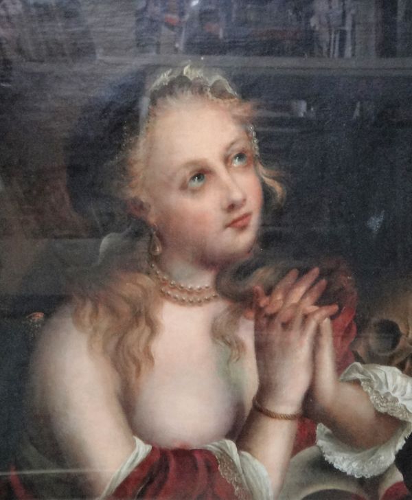 Manner of Philippe Mercier, The Penitent Magdalen, oil on canvas, 54cm x 46cm.