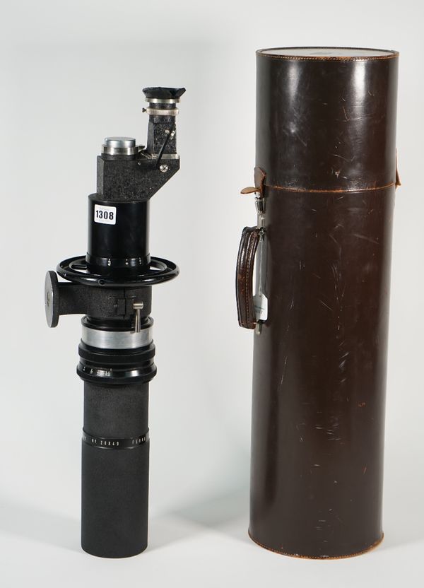 An Astro Fernbildlinse F/5m 400mm, No23163/28849 lense, with later case. Ex Christie's Lot 202, 19 Feb 2002