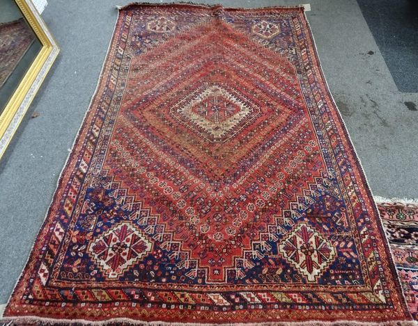 A Shiraz rug, 230cm x 150cm.   D3