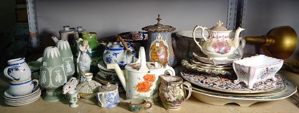 Assorted ceramics, mostly English to include; Spode, Derby, Staffordshire, Wedgwood and sundry, (qty).  S1M