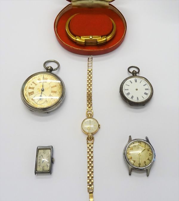 A Tudor Royal 9ct gold circular cased lady's wristwatch, with a signed jewelled movement, the R.W.Co Ltd case, Chester 1954, with a signed silvered di