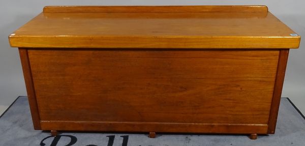 An early 20th century Camphor wood ship's trunk, 151cm wide x 70cm high.  B4