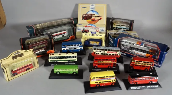 Toys; mainly modern Corgi, matchbox busses and lorries, (qty).   S5B
