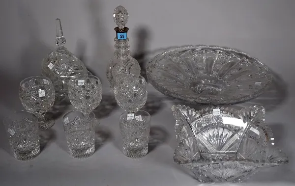A quantity of mixed cut glass and crystal table wares, (qty).  S4T