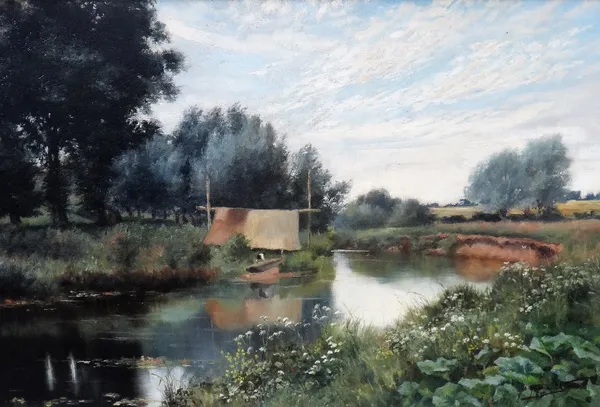 H. Donald Smith (19th/20th century), River scene, oil on canvas, signed, 40cm x 60cm.  C1