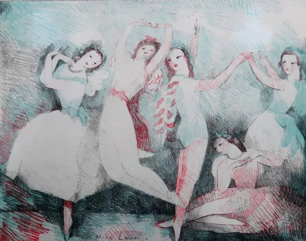 Marie Laurencin (1883-1956), La Fete de la Danse, colour lithograph, signed in the plate, 33cm x 42cm. ARR