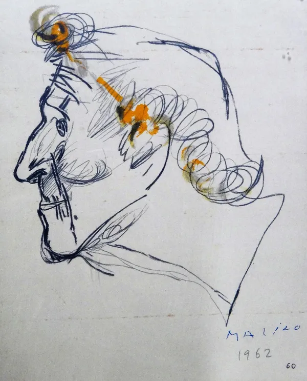 Marino Marini (1901-1980), Head in profile; Man on Horseback; Horse; Untitled; Man on Horseback; Untitled; Untitled, seven colour lithographs, various