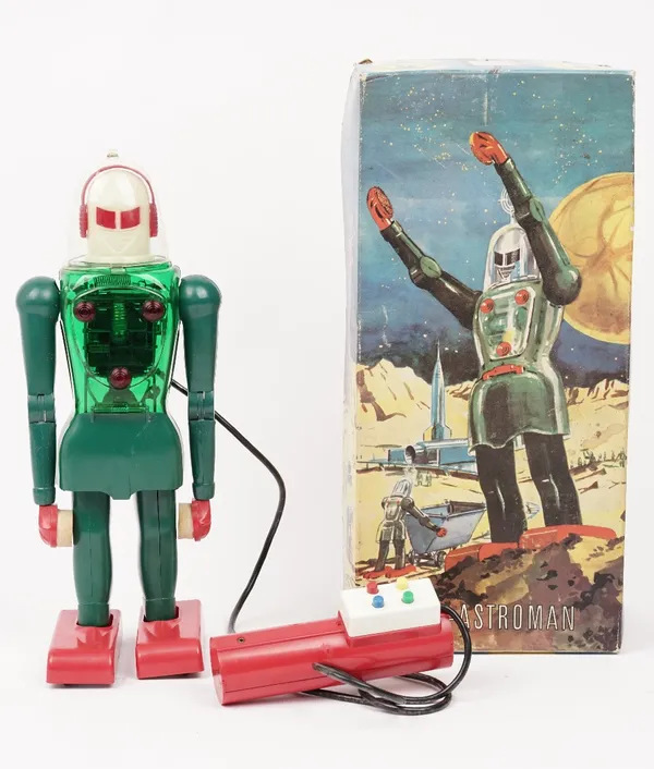 A West German 'Dux Astroman' plastic mechanical robot, circa 1960, boxed.