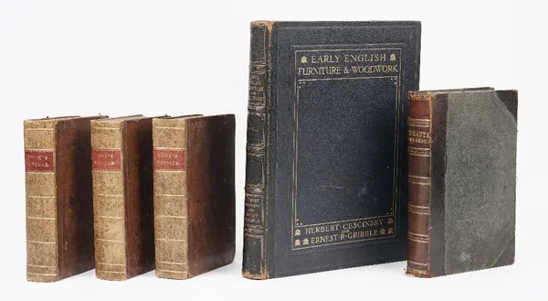 Three 19th century leather bound books; 'Cooks Voyages' 3 volumes, another 19th century book 'Elephants and their Diseases' by Lieutenant Colonel G.H.