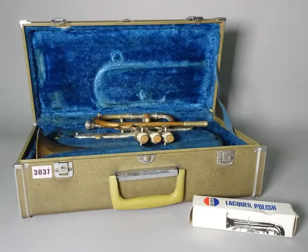 A BESSIN TRUMPET in a Yamaha case.