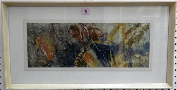 Frederick Donald Blake (1908-1997), Autumn leaves, watercolour, signed, 16.5cm x 46cm. ARR