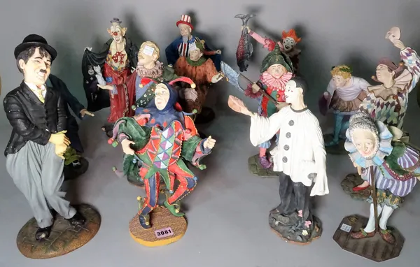 A large group of modern 'Duncan Royal' collectors figures, mainly clowns, (qty).