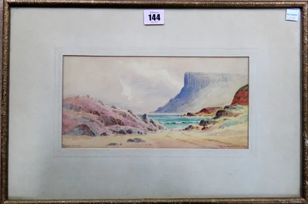 G. W. Morrison (early 20th century), Fair Head; White Rocks; Harry G. Lee, Fair Head Co. Antrim, three watercolours, all signed and inscribed, each ap