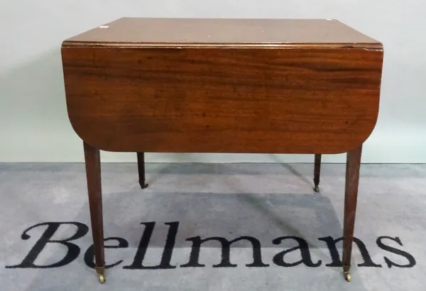 A 19th century mahogany single drawer Pembroke table, 78cm wide x 70cm high.