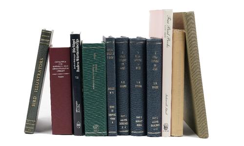 BIBLIOGRAPHY, ornithology - Reuben Myron STRONG (1872-1964).  A Bibliography of Birds. Chicago: Field Museum of Natural History, 1939-59. 4 volumes in